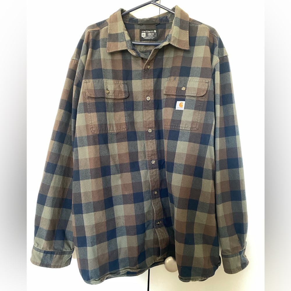 Carhartt mens plaid shirt shacket